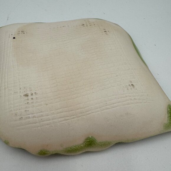 A Set of 2 Vintage Tajimi Japan Green Leaf Plates Small - Picture 7 of 10